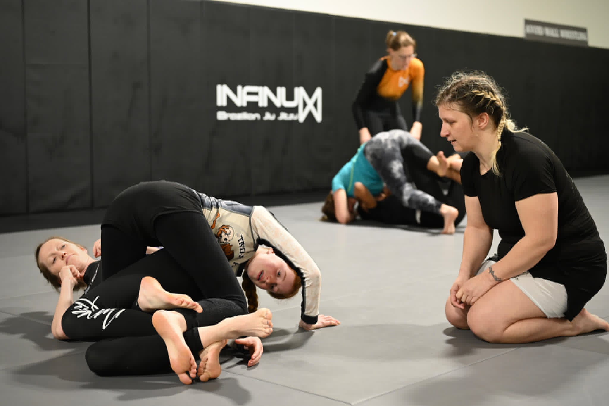 Women's BJJ technique training at Infinum BJJ Brantford
